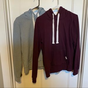 TWO reflex hoodies size M